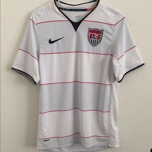 Nike White US Soccer Jersey with Red Accents